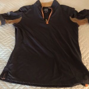 KASTEL DENMARK CHARLOTTE SHORT SLEEVE SPF SHIRT SLATE/ORANGE